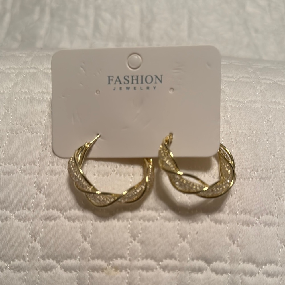 Fashion Jewelry Gold and Silver Twisted Hoop Earrings